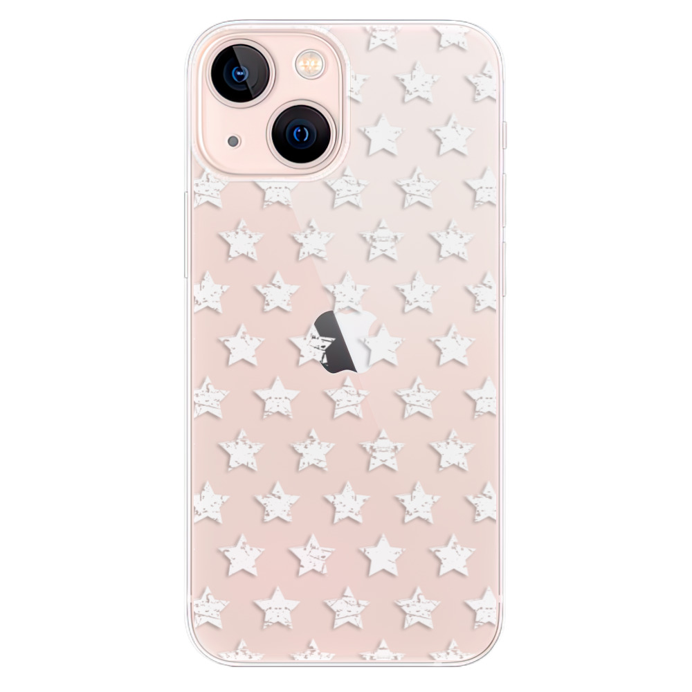 Odolné silikónové puzdro iSaprio - Stars Pattern - white - iPhone 13 mini