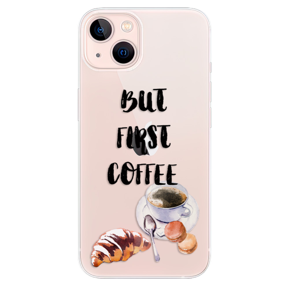 Odolné silikónové puzdro iSaprio - First Coffee - iPhone 13