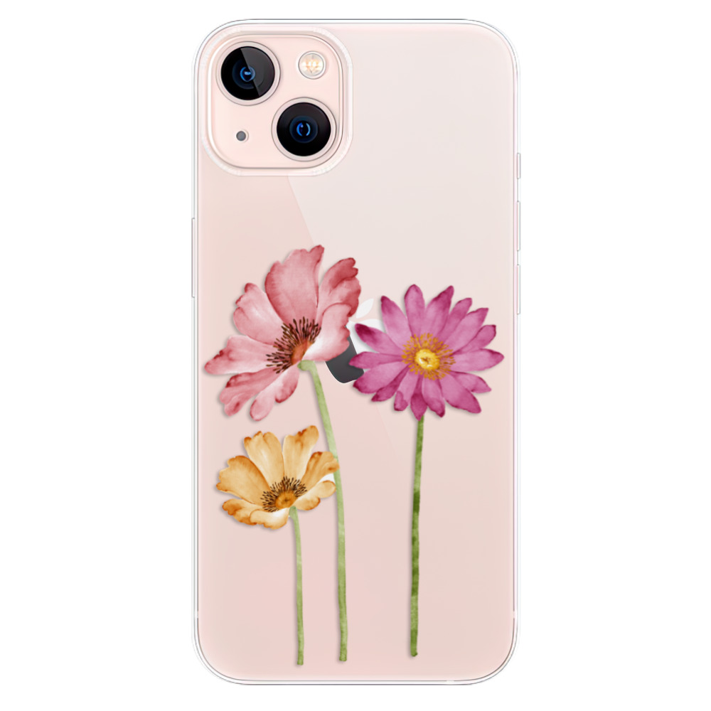 Odolné silikónové puzdro iSaprio - Three Flowers - iPhone 13