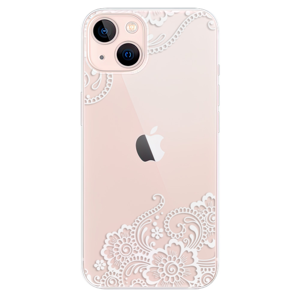 Odolné silikónové puzdro iSaprio - White Lace 02 - iPhone 13