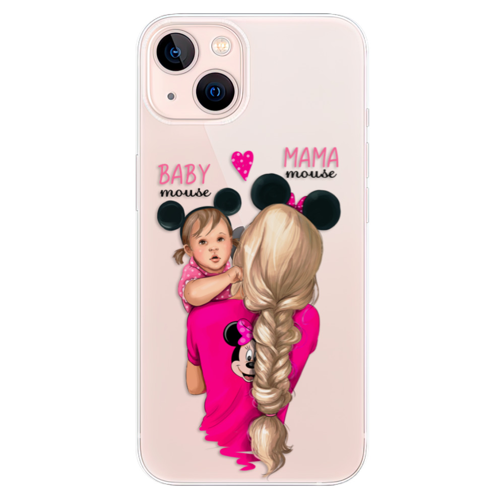 Odolné silikónové puzdro iSaprio - Mama Mouse Blond and Girl - iPhone 13