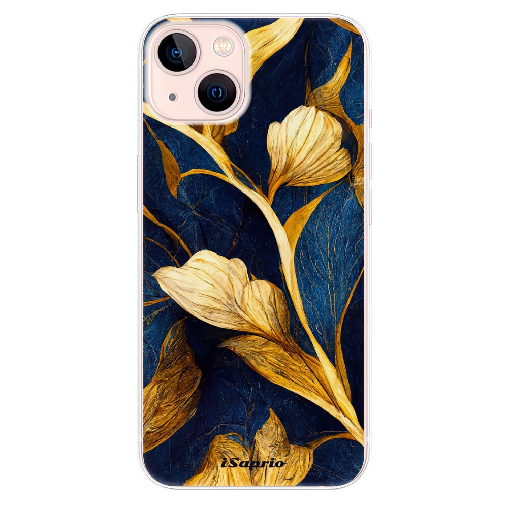 Odolné silikónové puzdro iSaprio - Gold Leaves - iPhone 13