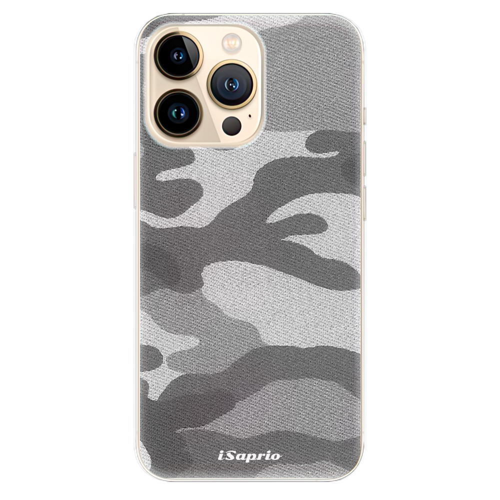 Odolné silikónové puzdro iSaprio - Gray Camuflage 02 - iPhone 13 Pro