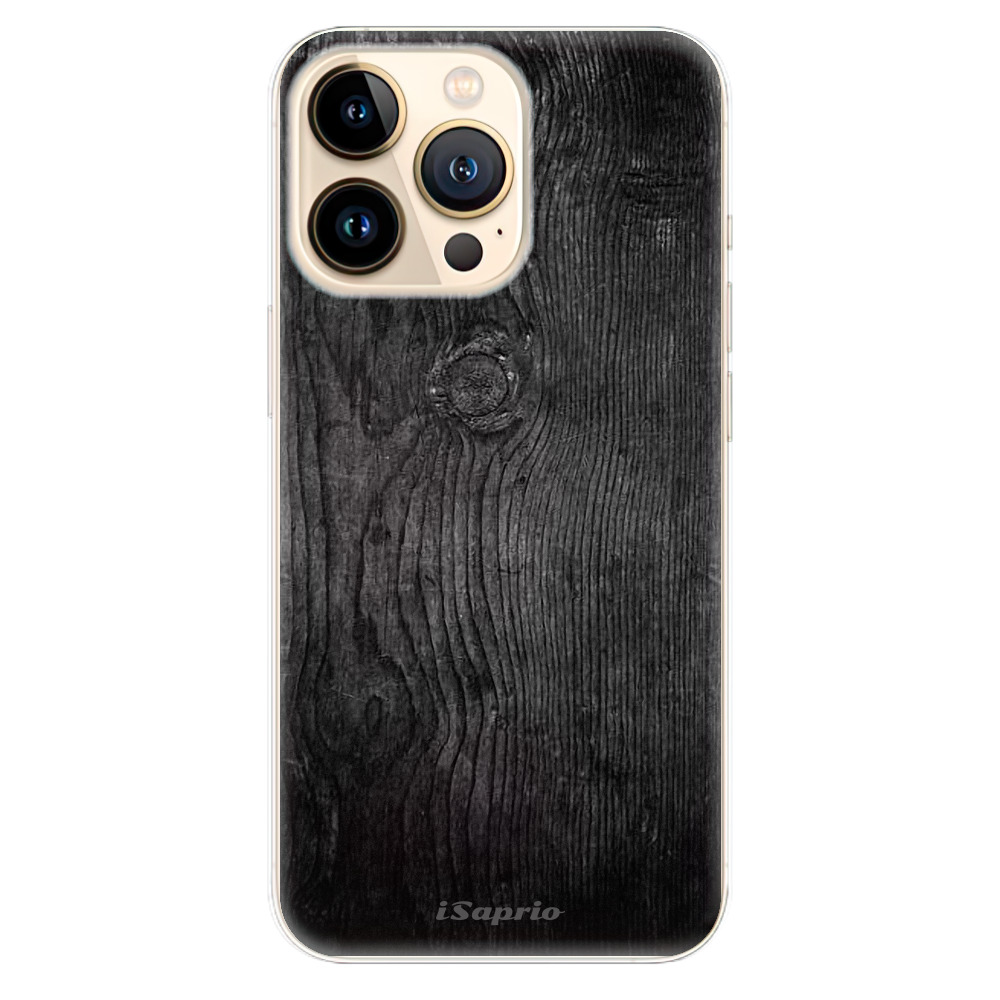Odolné silikónové puzdro iSaprio - Black Wood 13 - iPhone 13 Pro