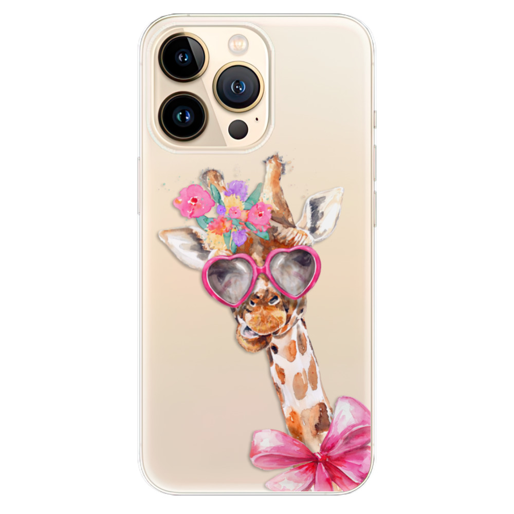 Odolné silikónové puzdro iSaprio - Lady Giraffe - iPhone 13 Pro