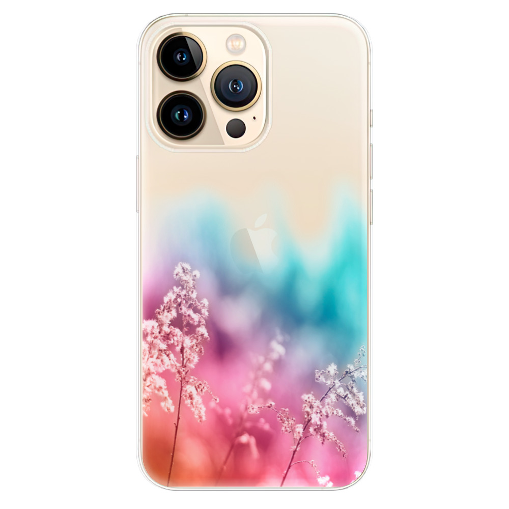 Odolné silikónové puzdro iSaprio - Rainbow Grass - iPhone 13 Pro