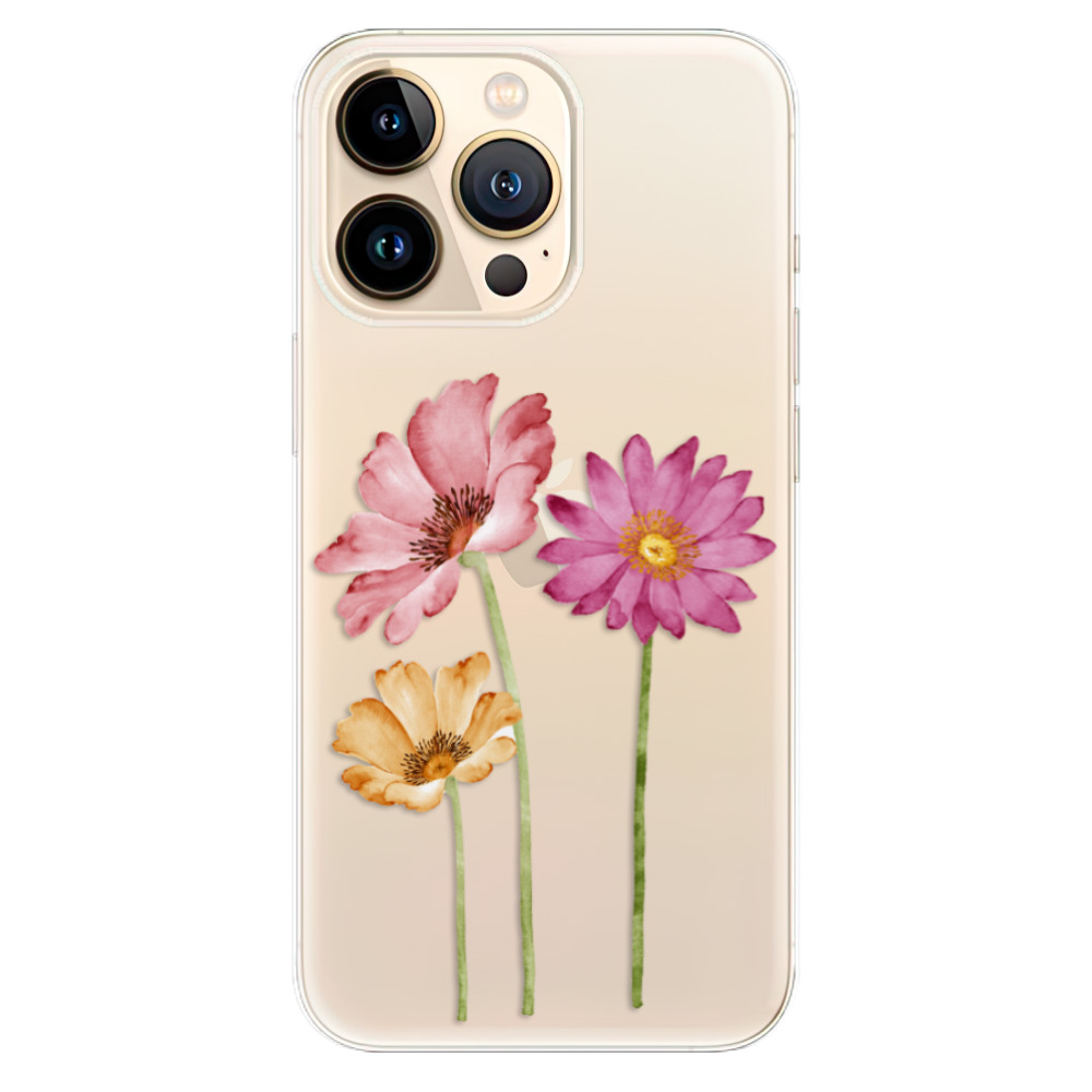 Odolné silikónové puzdro iSaprio - Three Flowers - iPhone 13 Pro