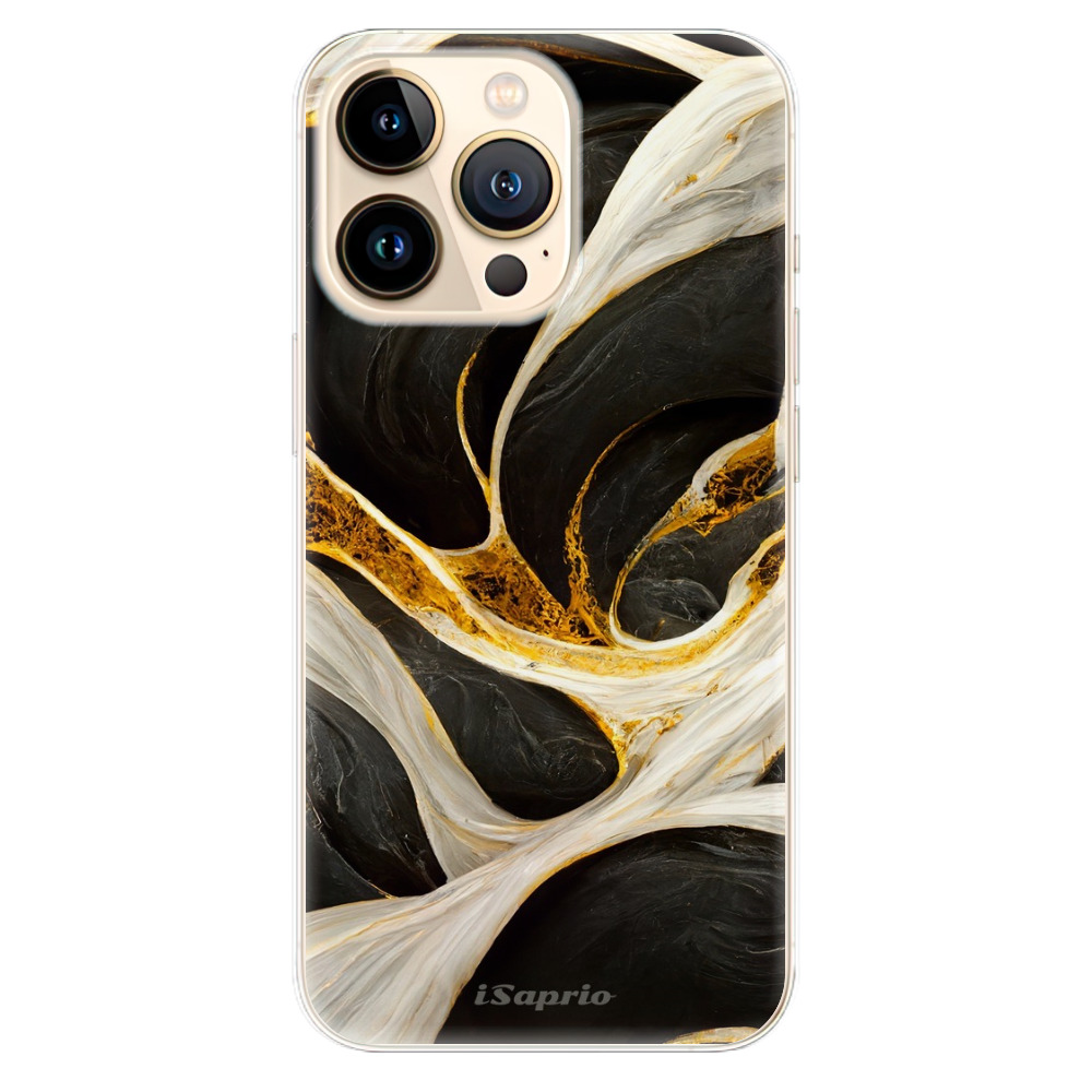 Odolné silikónové puzdro iSaprio - Black and Gold - iPhone 13 Pro Max