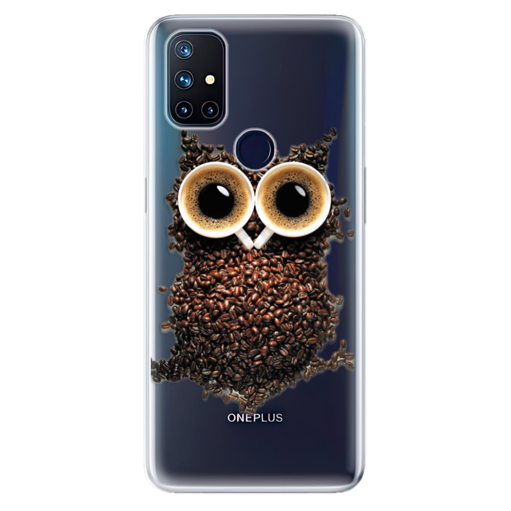 Odolné silikónové puzdro iSaprio - Owl And Coffee - OnePlus Nord N10 5G