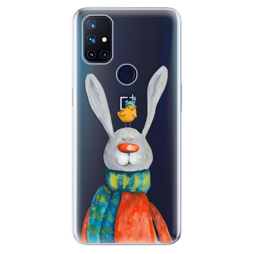 Odolné silikónové puzdro iSaprio - Rabbit And Bird - OnePlus Nord N10 5G