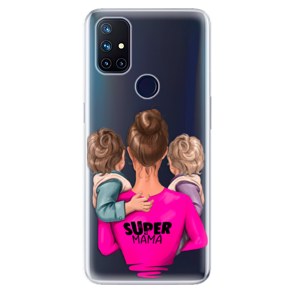 Odolné silikónové puzdro iSaprio - Super Mama - Two Boys - OnePlus Nord N10 5G