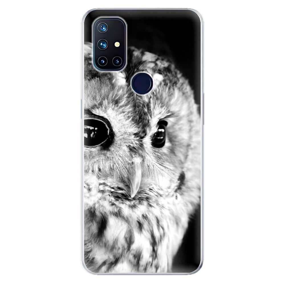 Odolné silikónové puzdro iSaprio - BW Owl - OnePlus Nord N10 5G