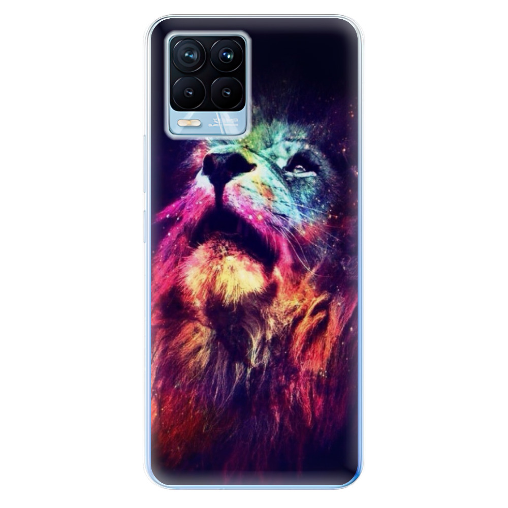 Odolné silikónové puzdro iSaprio - Lion in Colors - Realme 8 / 8 Pro