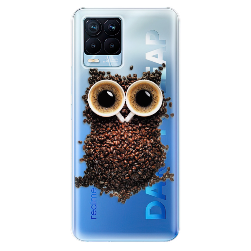Odolné silikónové puzdro iSaprio - Owl And Coffee - Realme 8 / 8 Pro