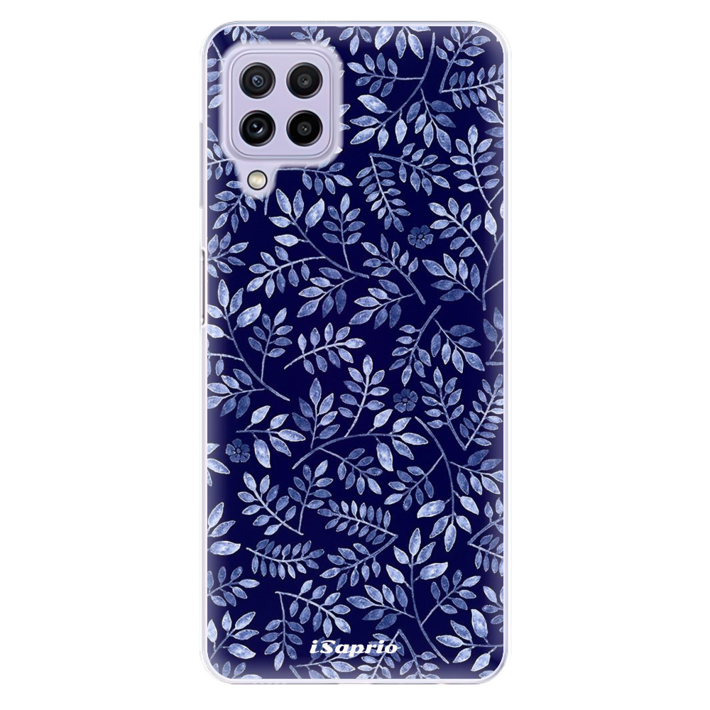 Odolné silikónové puzdro iSaprio - Blue Leaves 05 - Samsung Galaxy A22