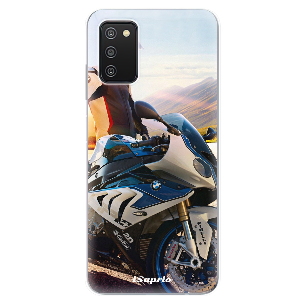 Odolné silikónové puzdro iSaprio - Motorcycle 10 - Samsung Galaxy A03s