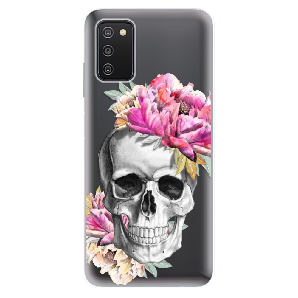 Odolné silikónové puzdro iSaprio - Pretty Skull - Samsung Galaxy A03s