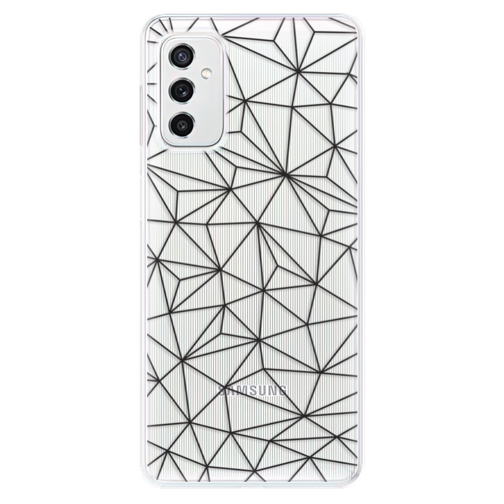 Odolné silikónové puzdro iSaprio - Abstract Triangles 03 - black - Samsung Galaxy M52 5G