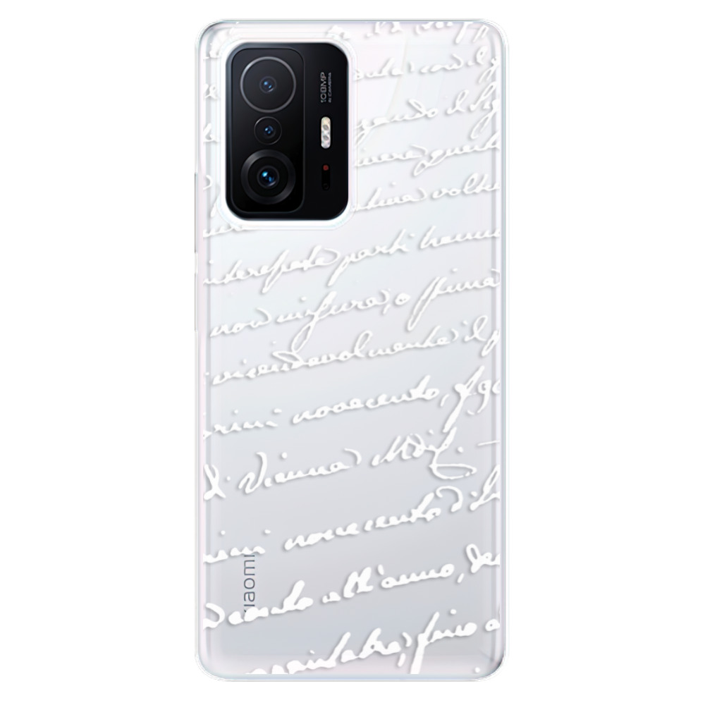 Odolné silikónové puzdro iSaprio - Handwriting 01 - white - Xiaomi 11T / 11T Pro