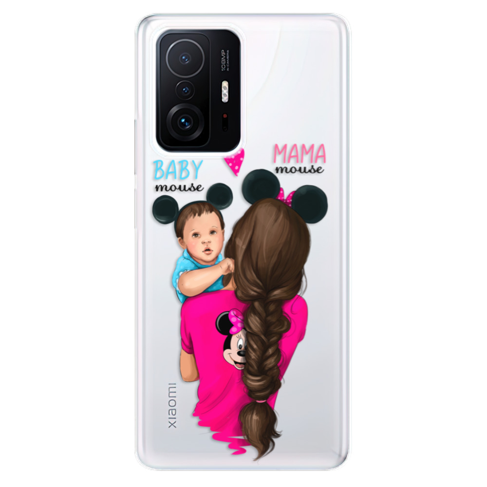 Odolné silikónové puzdro iSaprio - Mama Mouse Brunette and Boy - Xiaomi 11T / 11T Pro