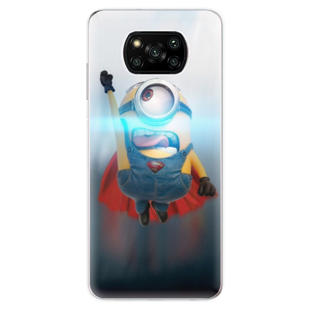 Odolné silikónové puzdro iSaprio - Mimons Superman 02 - Xiaomi Poco X3 Pro / X3 NFC
