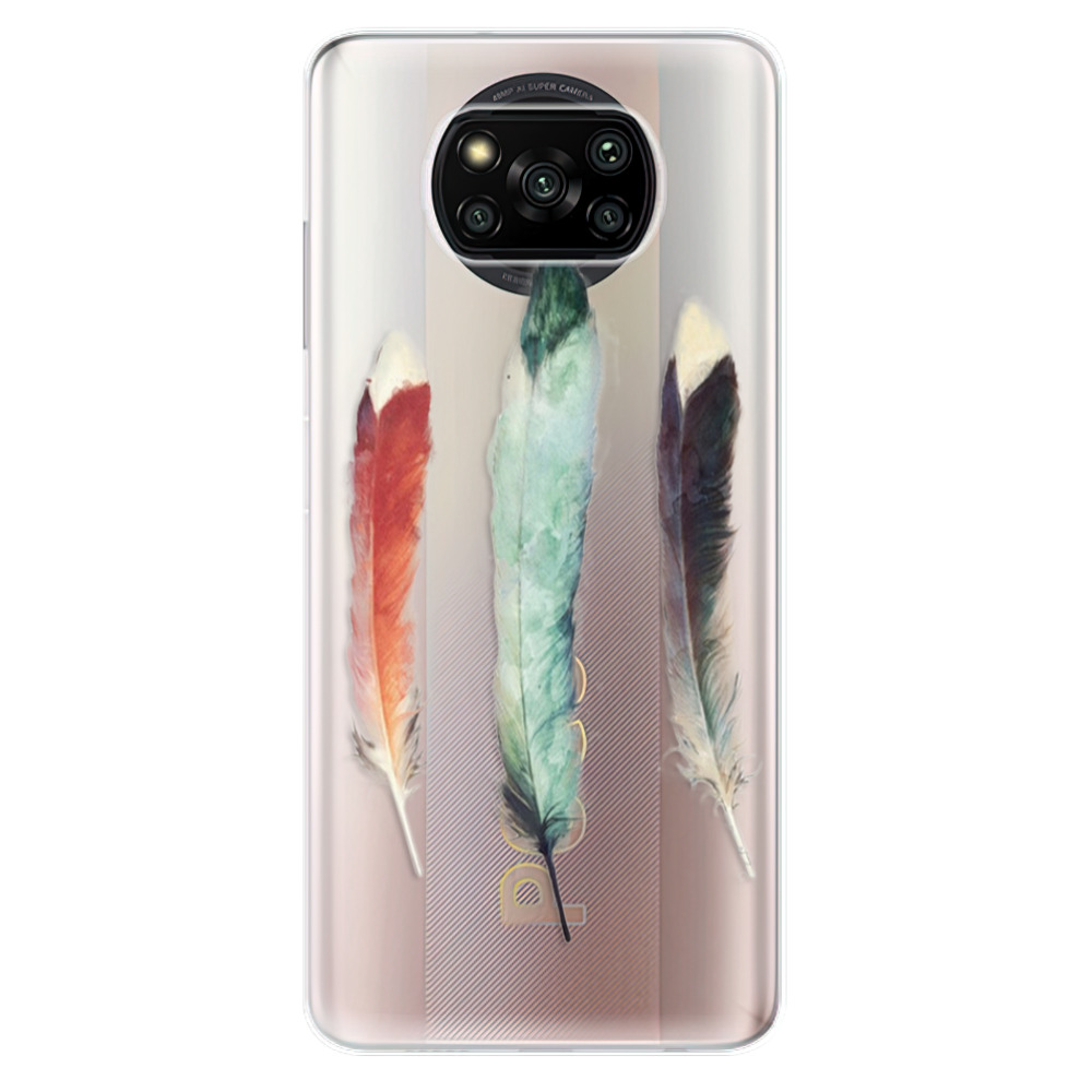 Odolné silikónové puzdro iSaprio - Three Feathers - Xiaomi Poco X3 Pro / X3 NFC
