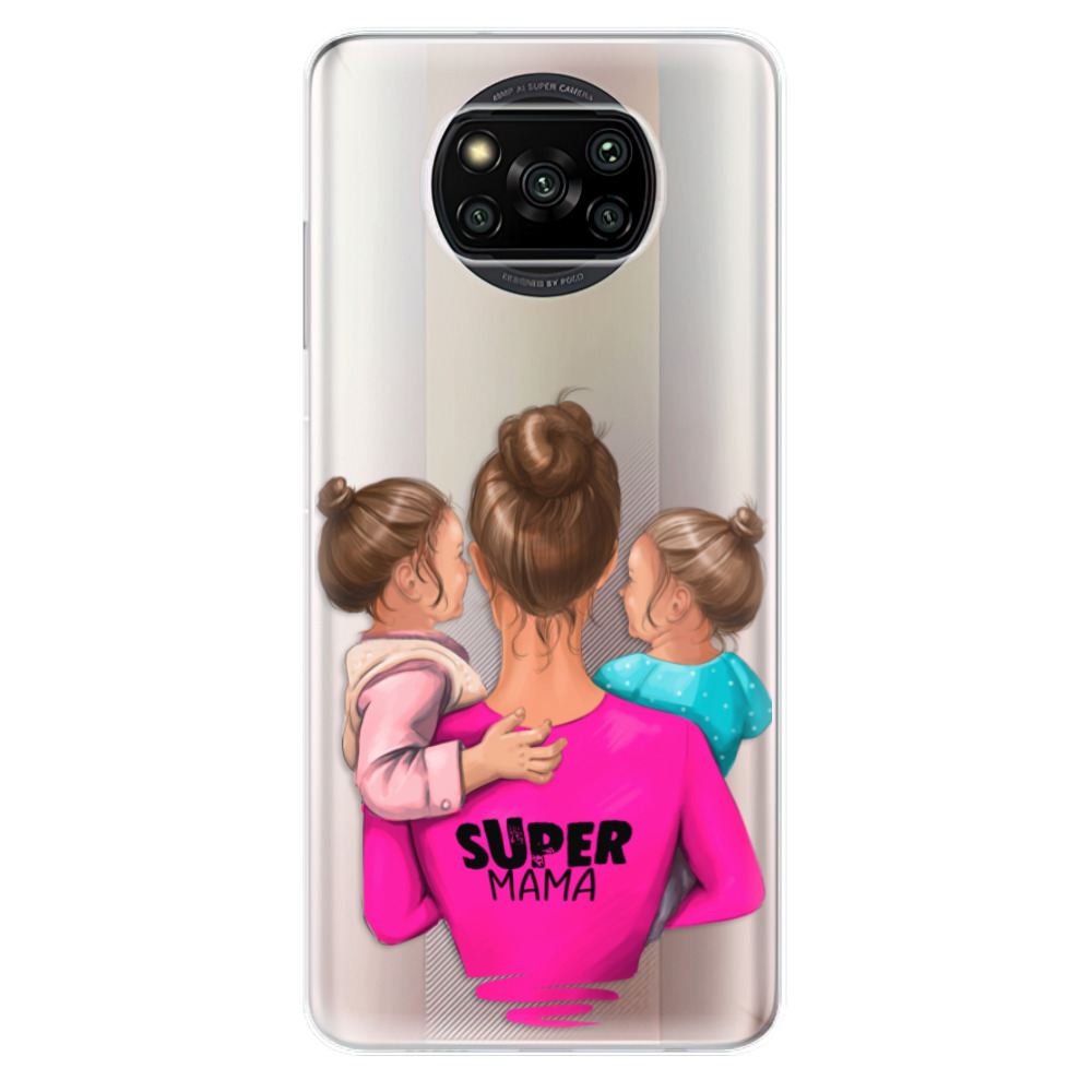 Odolné silikónové puzdro iSaprio - Super Mama - Two Girls - Xiaomi Poco X3 Pro / X3 NFC