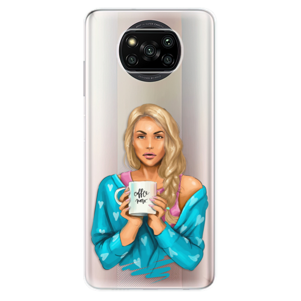 Odolné silikónové puzdro iSaprio - Coffe Now - Blond - Xiaomi Poco X3 Pro / X3 NFC