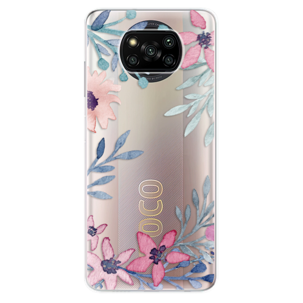 Odolné silikónové puzdro iSaprio - Leaves and Flowers - Xiaomi Poco X3 Pro / X3 NFC