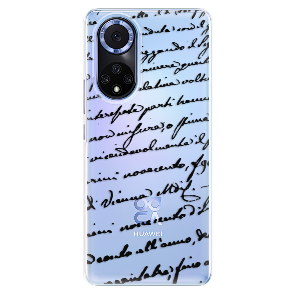 Odolné silikónové puzdro iSaprio - Handwriting 01 - black - Huawei Nova 9