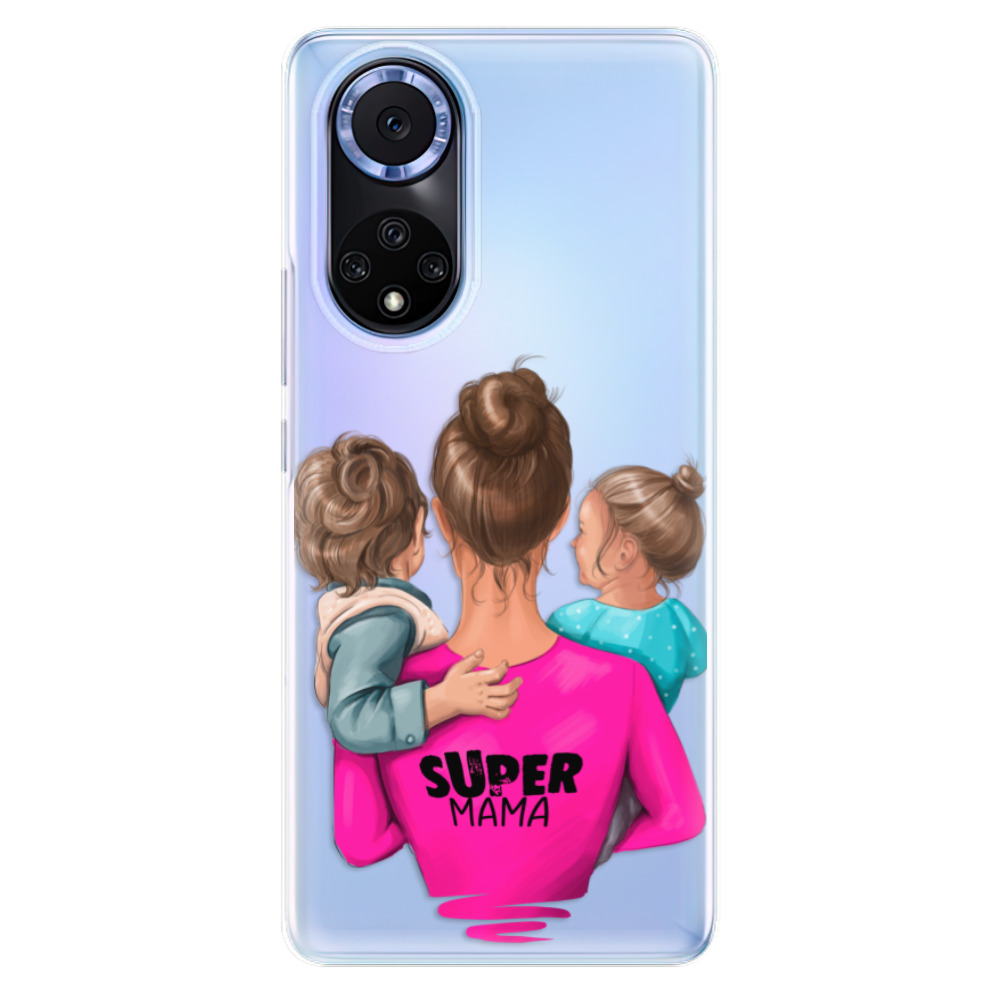 Odolné silikónové puzdro iSaprio - Super Mama - Boy and Girl - Huawei Nova 9