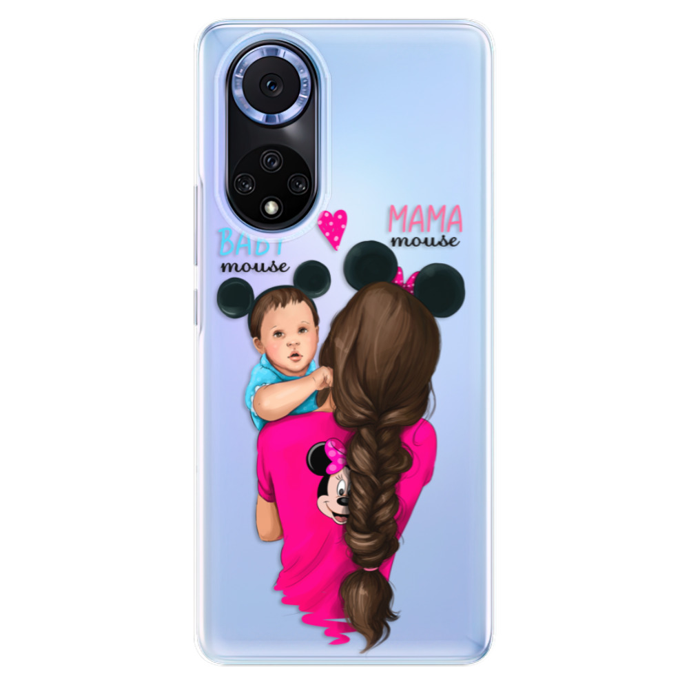 Odolné silikónové puzdro iSaprio - Mama Mouse Brunette and Boy - Huawei Nova 9