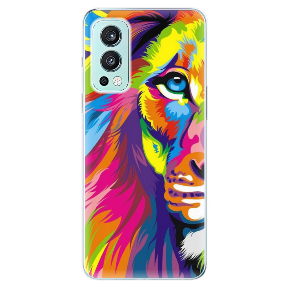 Odolné silikónové puzdro iSaprio - Rainbow Lion - OnePlus Nord 2 5G