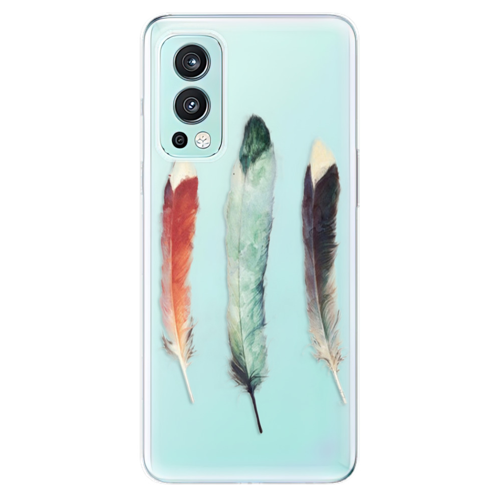 Odolné silikónové puzdro iSaprio - Three Feathers - OnePlus Nord 2 5G