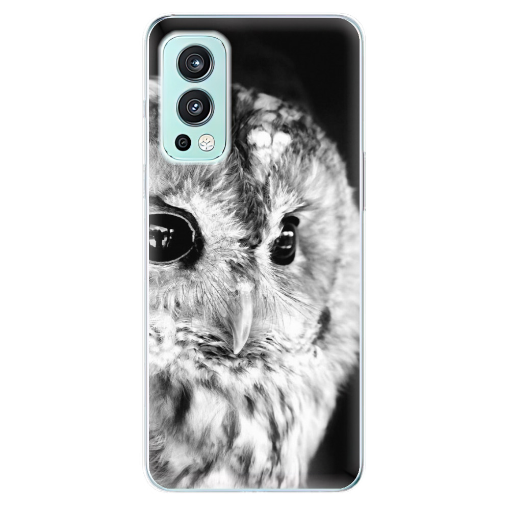 Odolné silikónové puzdro iSaprio - BW Owl - OnePlus Nord 2 5G