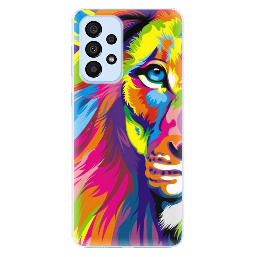 Odolné silikónové puzdro iSaprio - Rainbow Lion - Samsung Galaxy A33 5G
