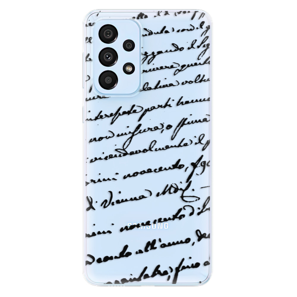 Odolné silikónové puzdro iSaprio - Handwriting 01 - black - Samsung Galaxy A33 5G