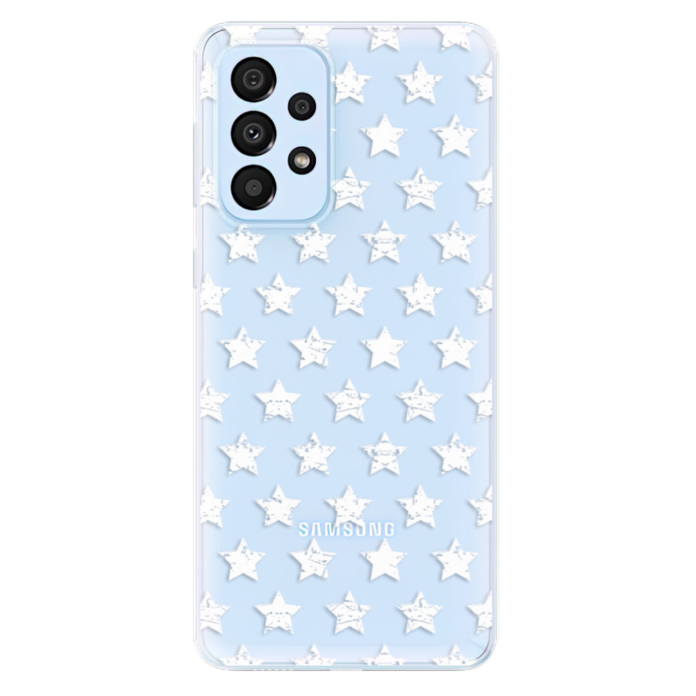 Odolné silikónové puzdro iSaprio - Stars Pattern - white - Samsung Galaxy A33 5G
