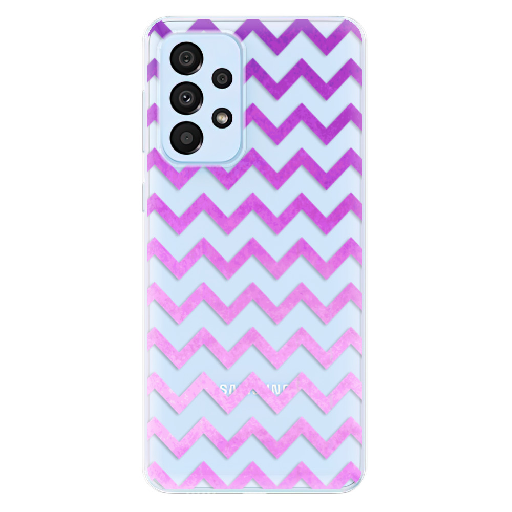 Odolné silikónové puzdro iSaprio - Zigzag - purple - Samsung Galaxy A33 5G