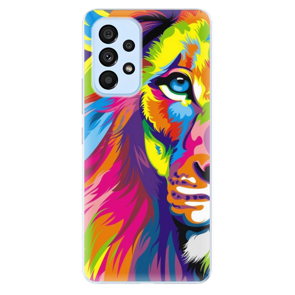 Odolné silikónové puzdro iSaprio - Rainbow Lion - Samsung Galaxy A53 5G