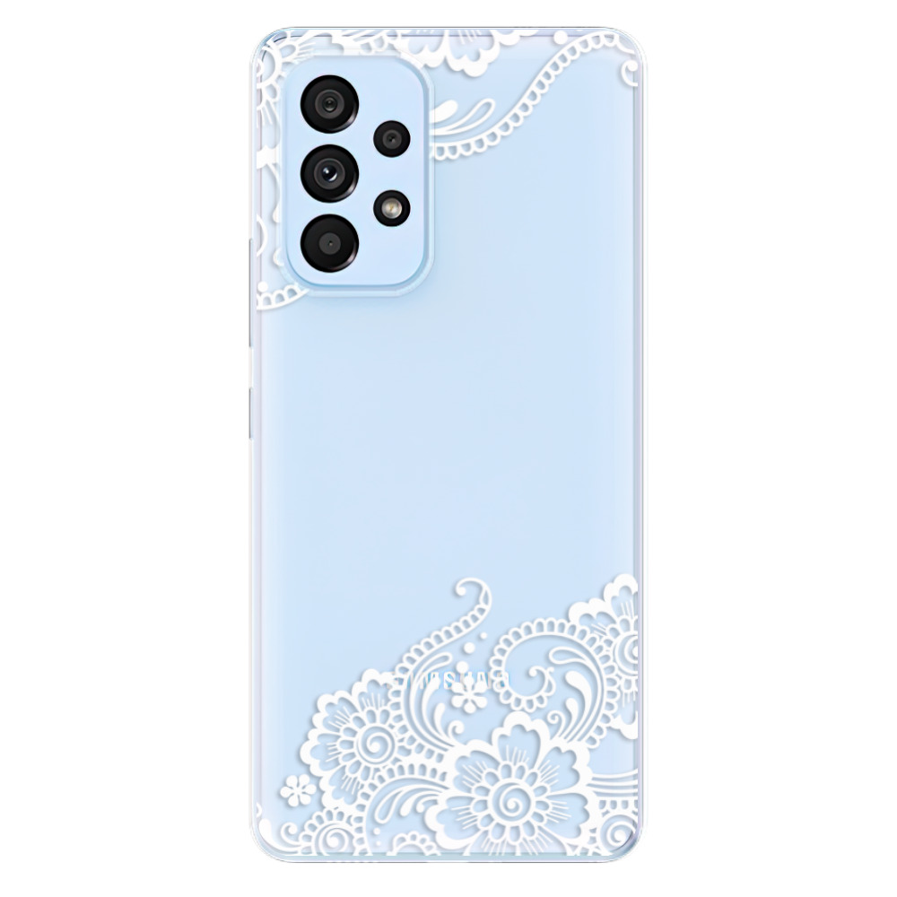 Odolné silikónové puzdro iSaprio - White Lace 02 - Samsung Galaxy A53 5G