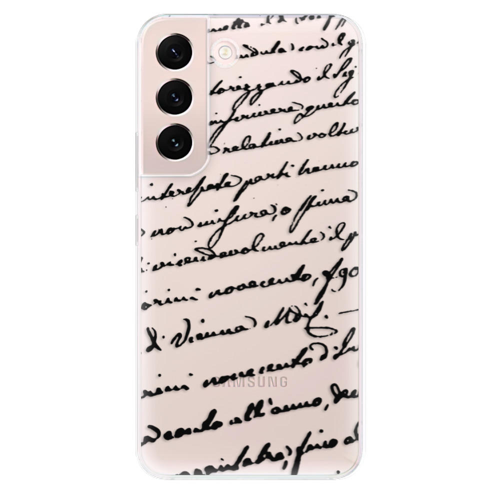 Odolné silikónové puzdro iSaprio - Handwriting 01 - black - Samsung Galaxy S22 5G