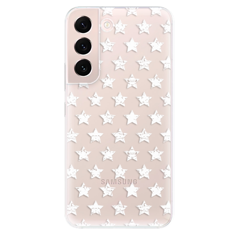 Odolné silikónové puzdro iSaprio - Stars Pattern - white - Samsung Galaxy S22 5G