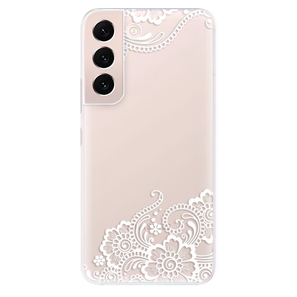 Odolné silikónové puzdro iSaprio - White Lace 02 - Samsung Galaxy S22 5G