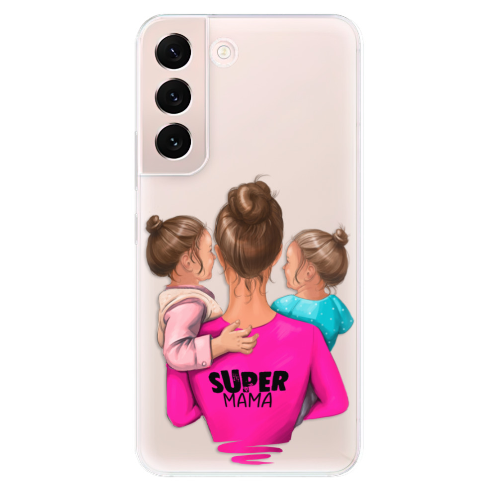 Odolné silikónové puzdro iSaprio - Super Mama - Two Girls - Samsung Galaxy S22 5G