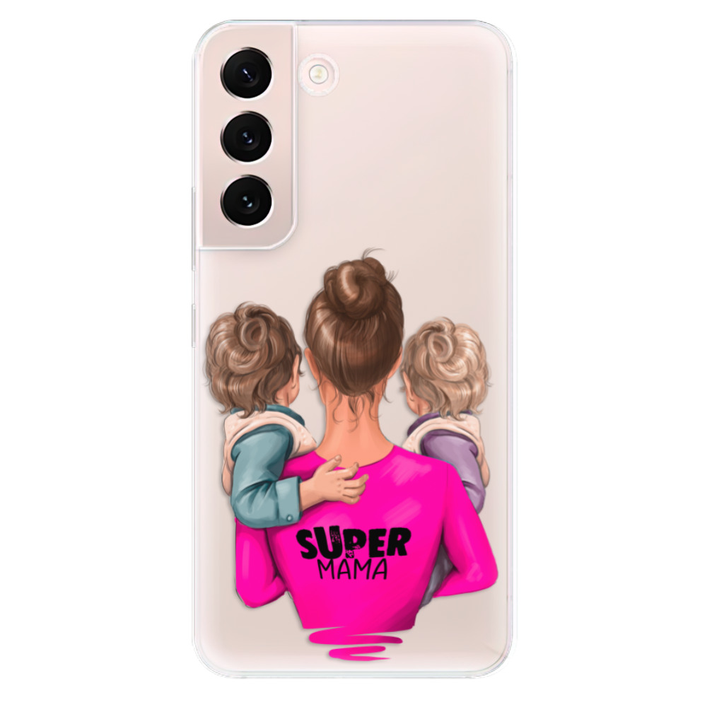 Odolné silikónové puzdro iSaprio - Super Mama - Two Boys - Samsung Galaxy S22 5G