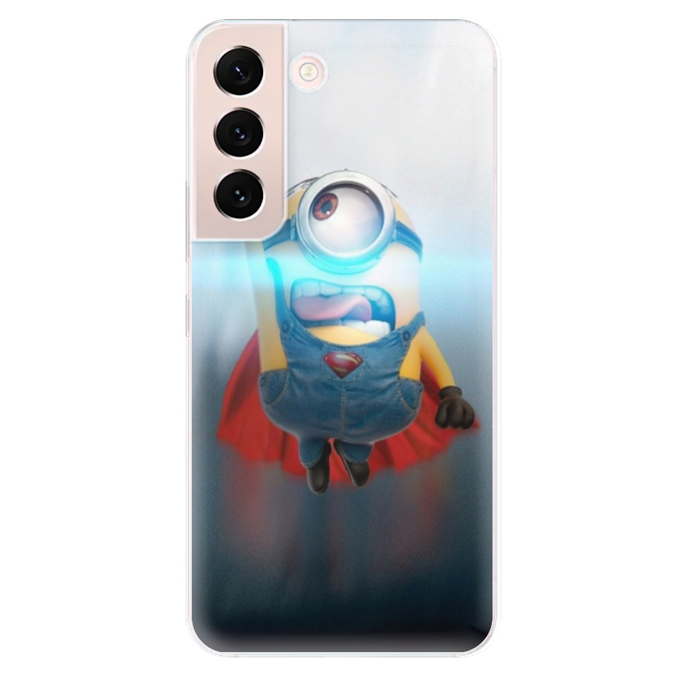 Odolné silikónové puzdro iSaprio - Mimons Superman 02 - Samsung Galaxy S22+ 5G