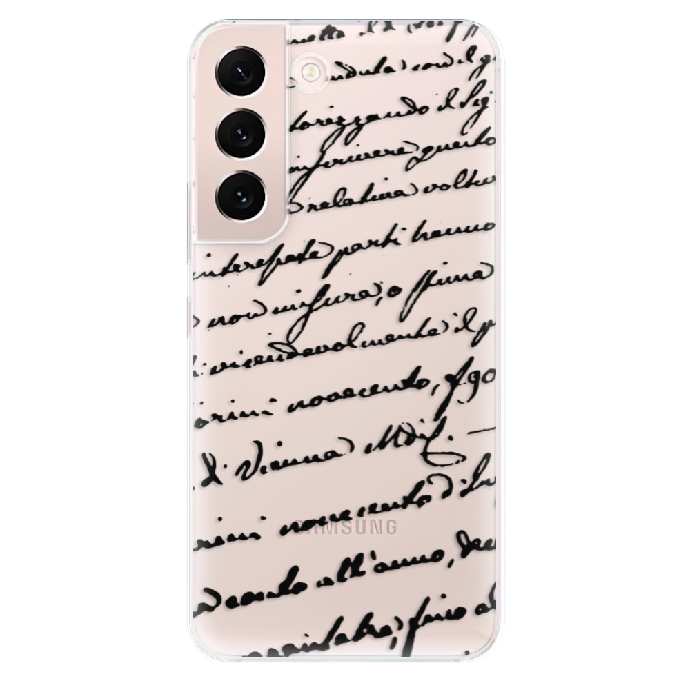 Odolné silikónové puzdro iSaprio - Handwriting 01 - black - Samsung Galaxy S22+ 5G