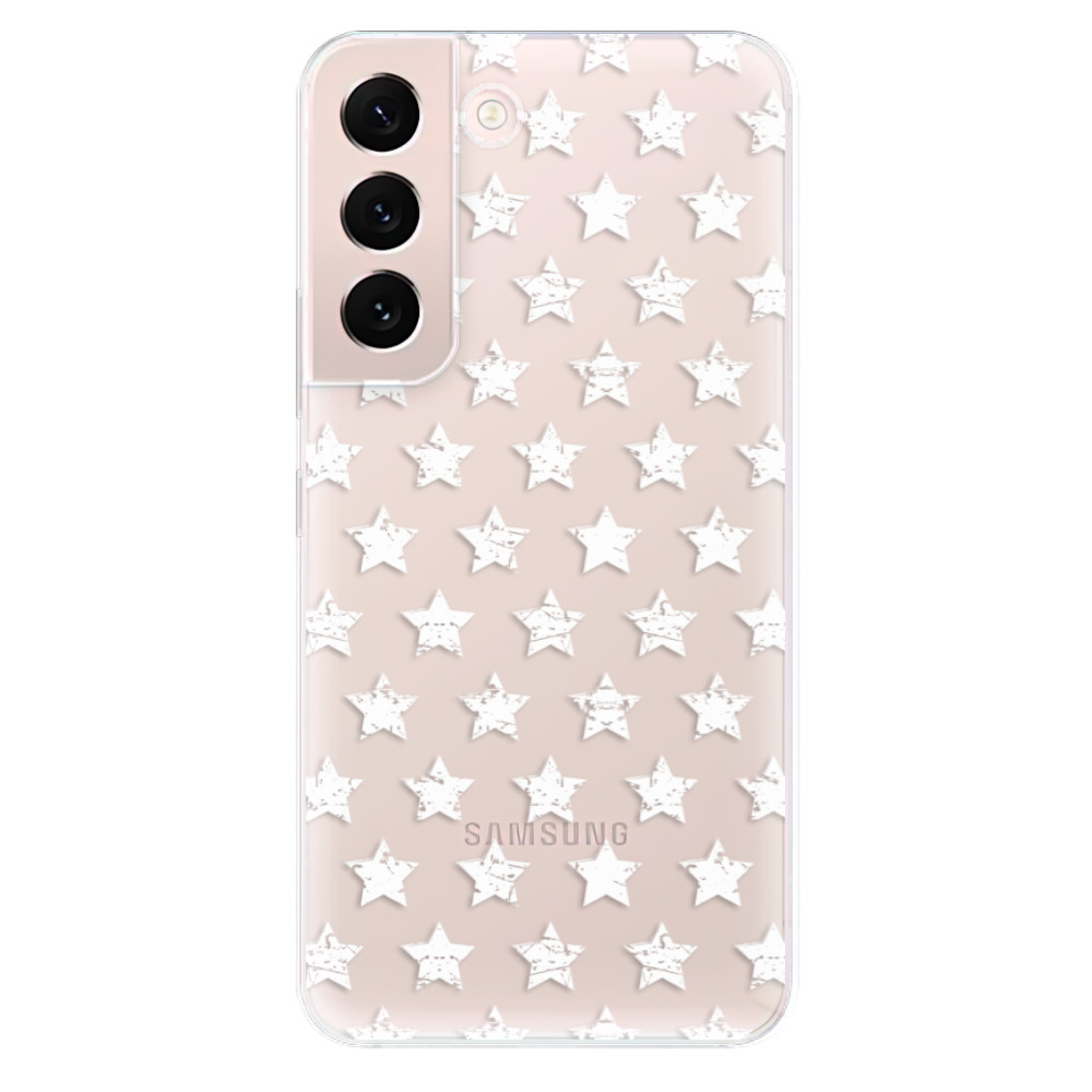Odolné silikónové puzdro iSaprio - Stars Pattern - white - Samsung Galaxy S22+ 5G