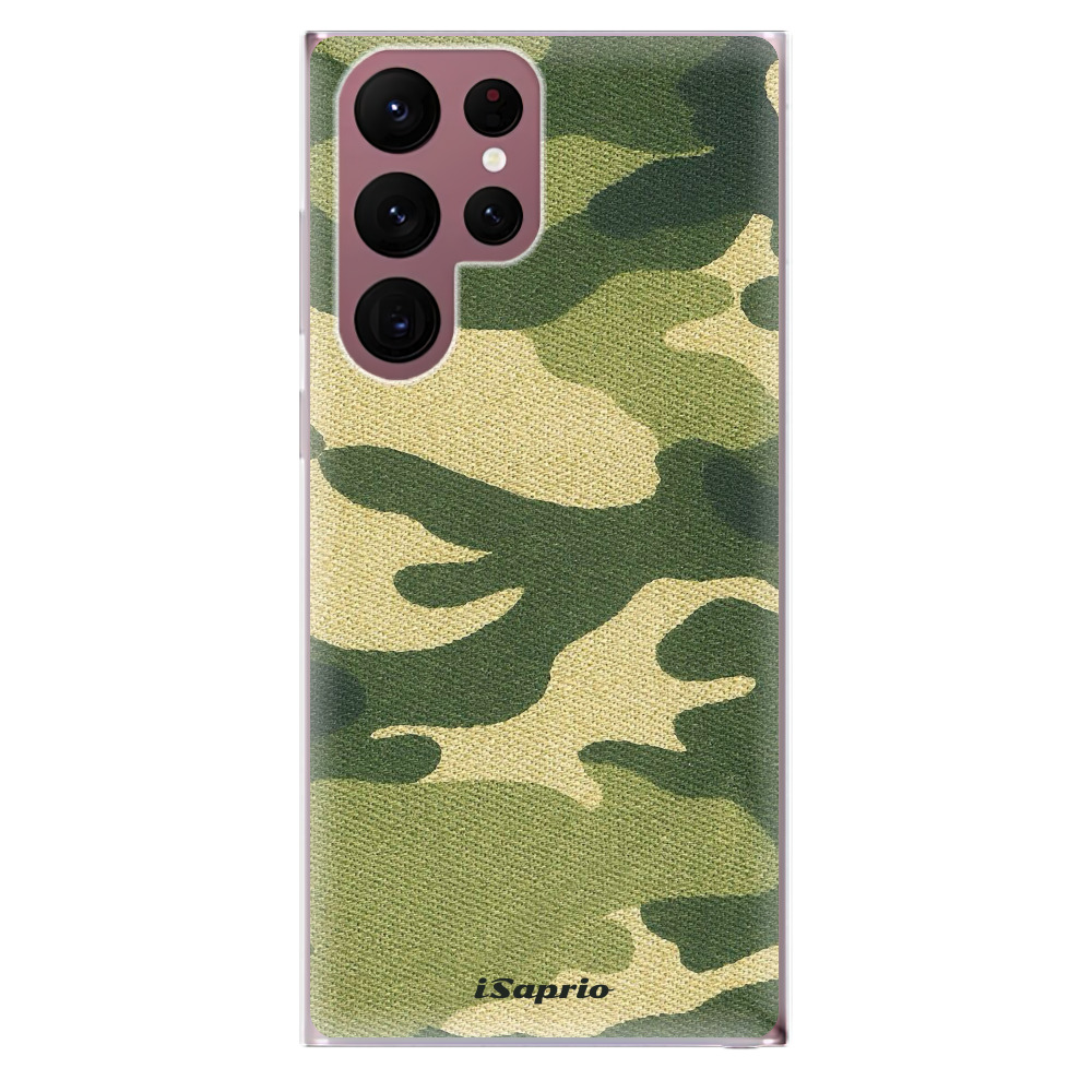 Odolné silikónové puzdro iSaprio - Green Camuflage 01 - Samsung Galaxy S22 Ultra 5G